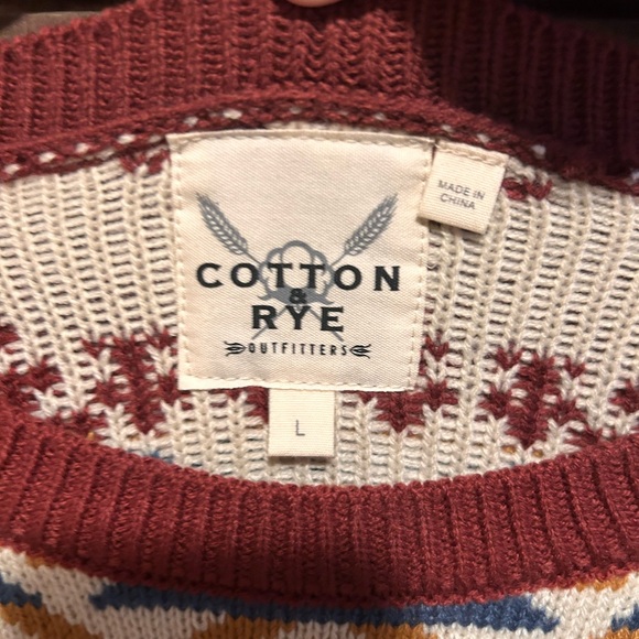 NWOT COTTON & RYE AZTEC SWEATER - Picture 5 of 5